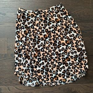 Leopard Print Midi Skirt